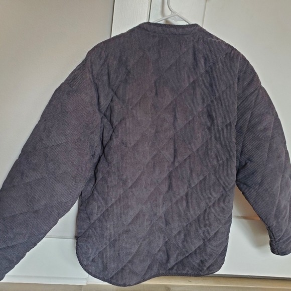 Dark Gray Quilted Corduroy Jacket - Never Worn - Picture 6 of 6